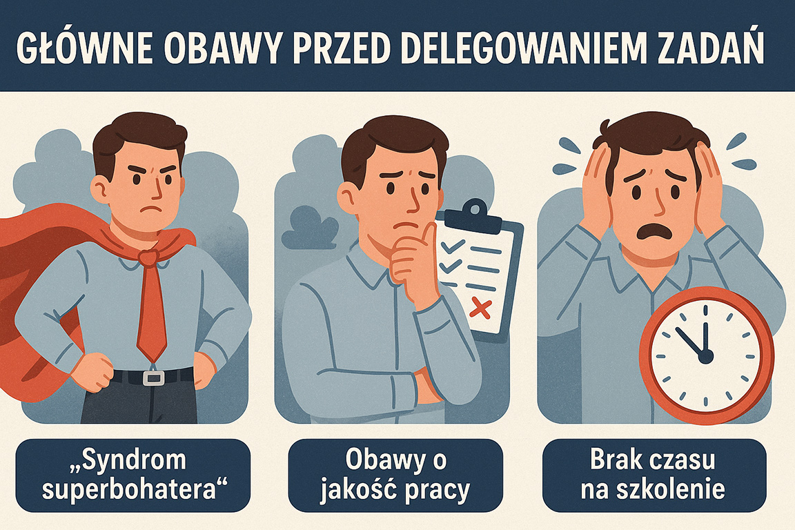 Infografika: główne obawy przed delegowaniem zadań
